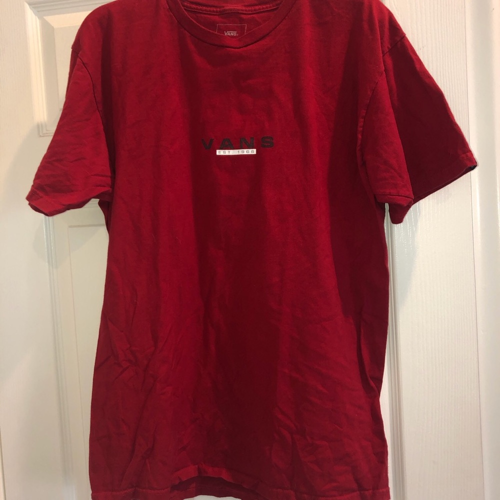 Red vans tee